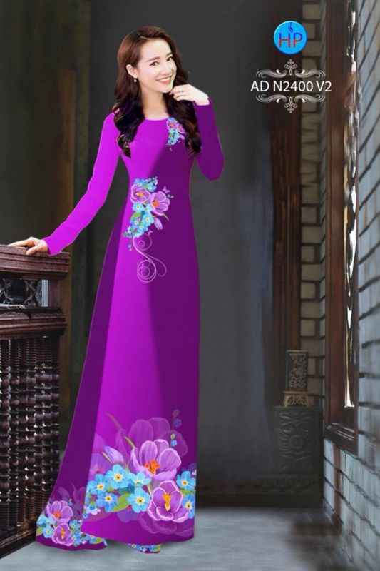 Vải áo dài hoa 3D Vải áo dài hoa 3D