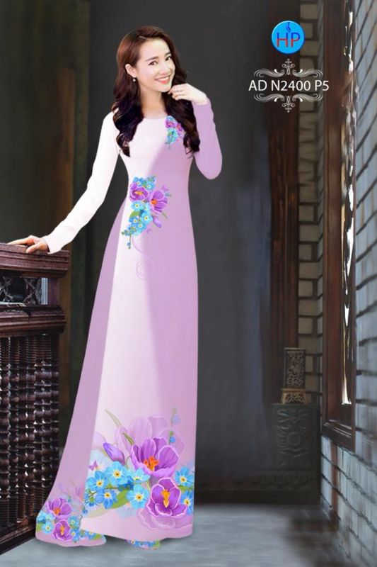 Vải áo dài hoa 3D Vải áo dài hoa 3D