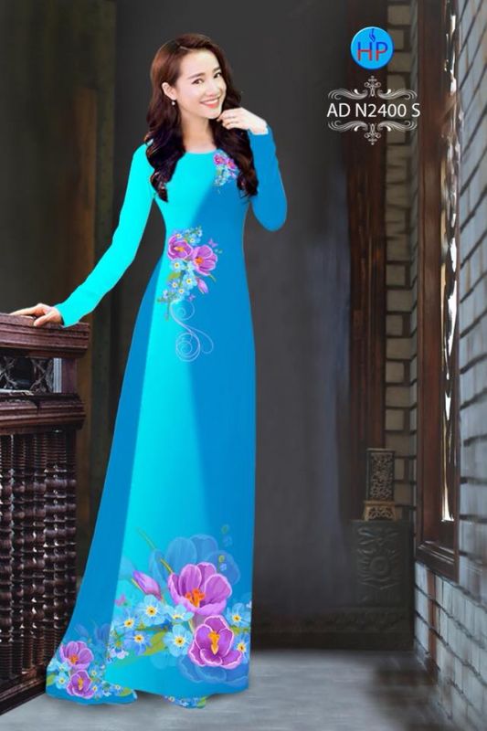 Vải áo dài hoa 3D Vải áo dài hoa 3D