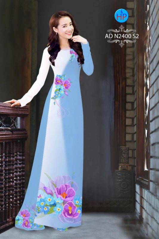 Vải áo dài hoa 3D Vải áo dài hoa 3D