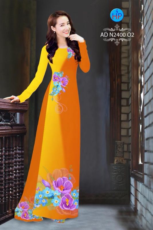 Vải áo dài hoa 3D Vải áo dài hoa 3D