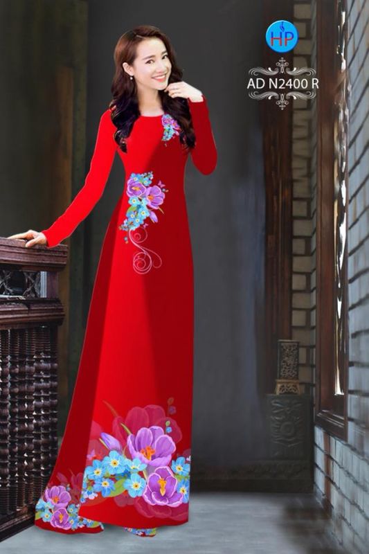 Vải áo dài hoa 3D Vải áo dài hoa 3D