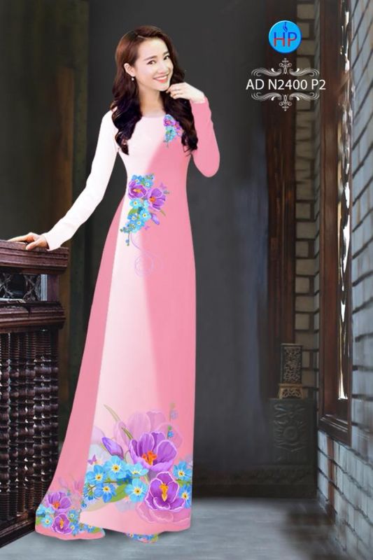 Vải áo dài hoa 3D Vải áo dài hoa 3D