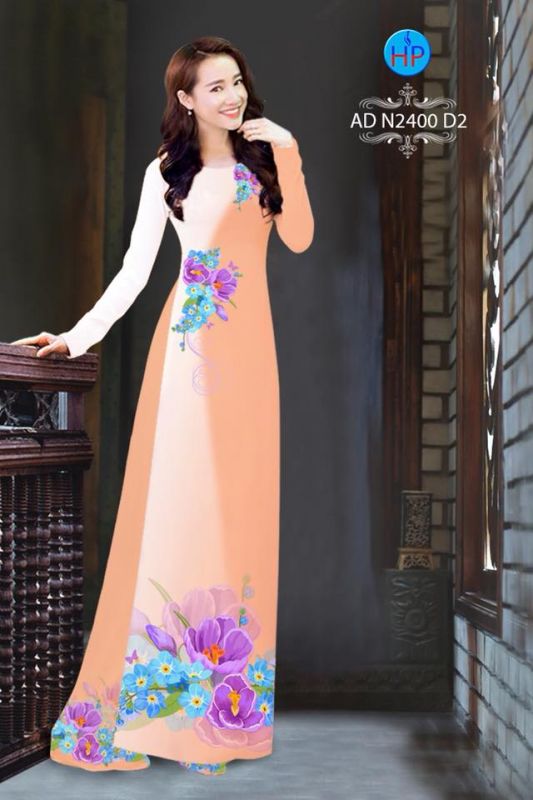 Vải áo dài hoa 3D Vải áo dài hoa 3D