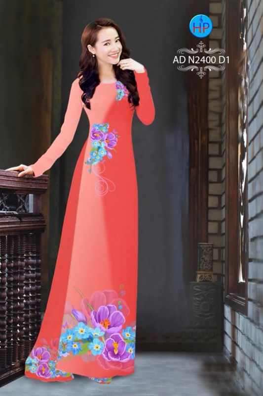 Vải áo dài hoa 3D Vải áo dài hoa 3D