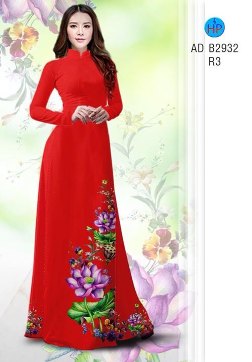 Vải áo dài hoa Sen
