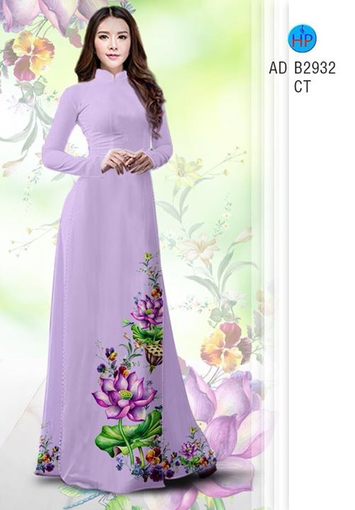 Vải áo dài hoa Sen