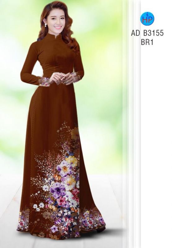 Vải áo dài hoa chùm