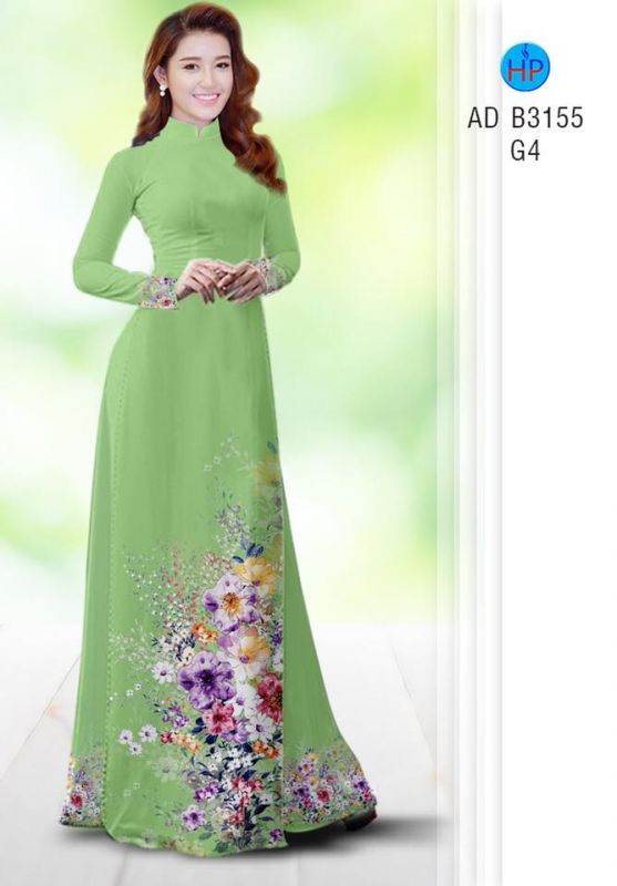 Vải áo dài hoa chùm