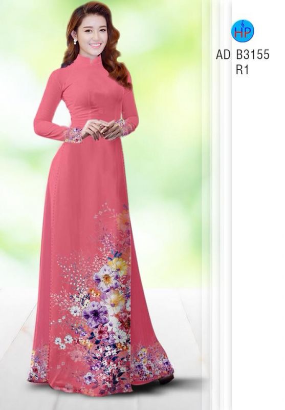Vải áo dài hoa chùm