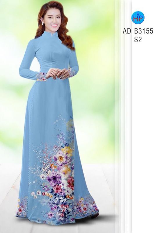 Vải áo dài hoa chùm