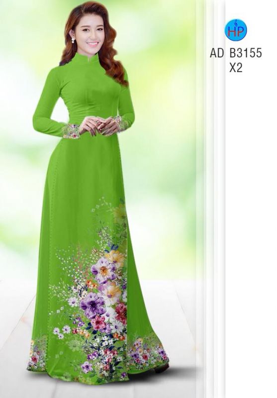 Vải áo dài hoa chùm