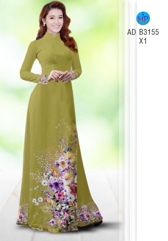 Vải áo dài hoa chùm
