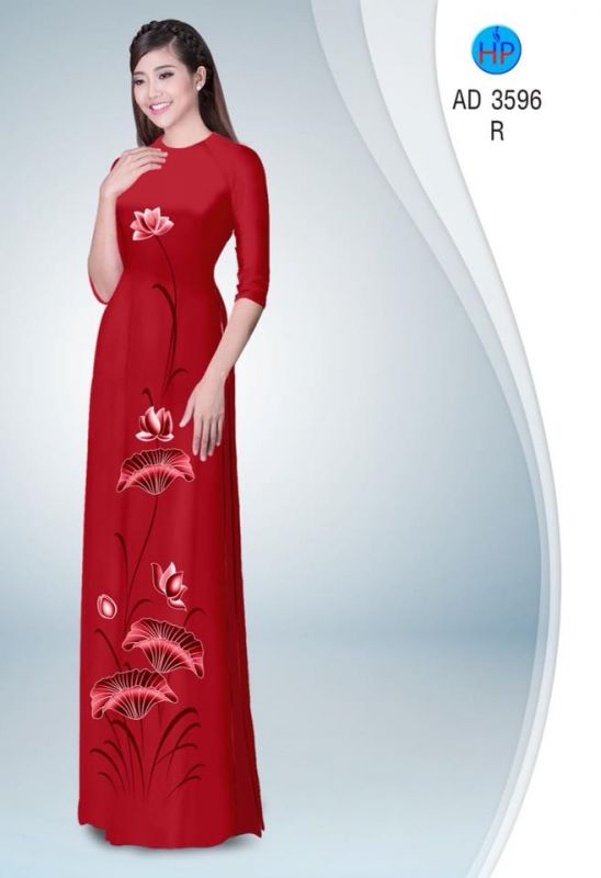 Vải áo dài hoa Sen