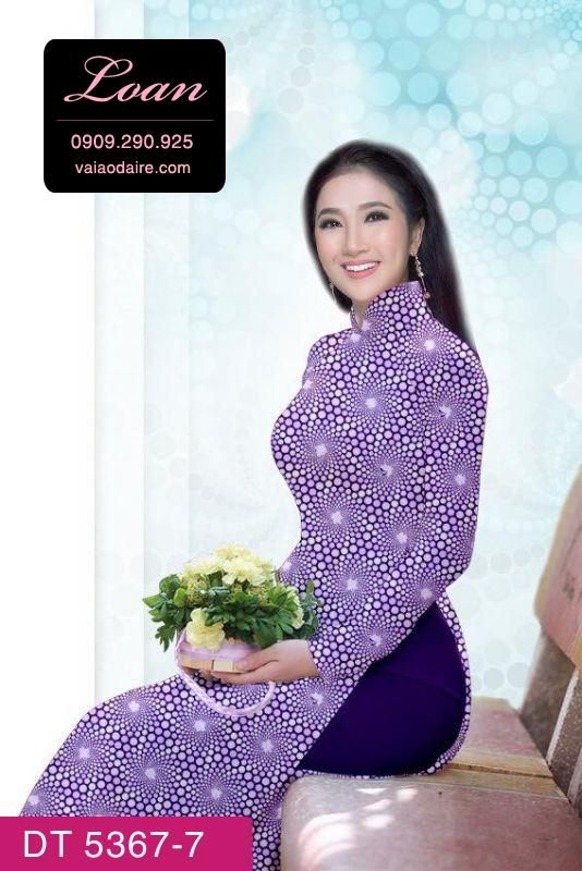 Vải áo dài hoa nhí Vải áo dài hoa nhí