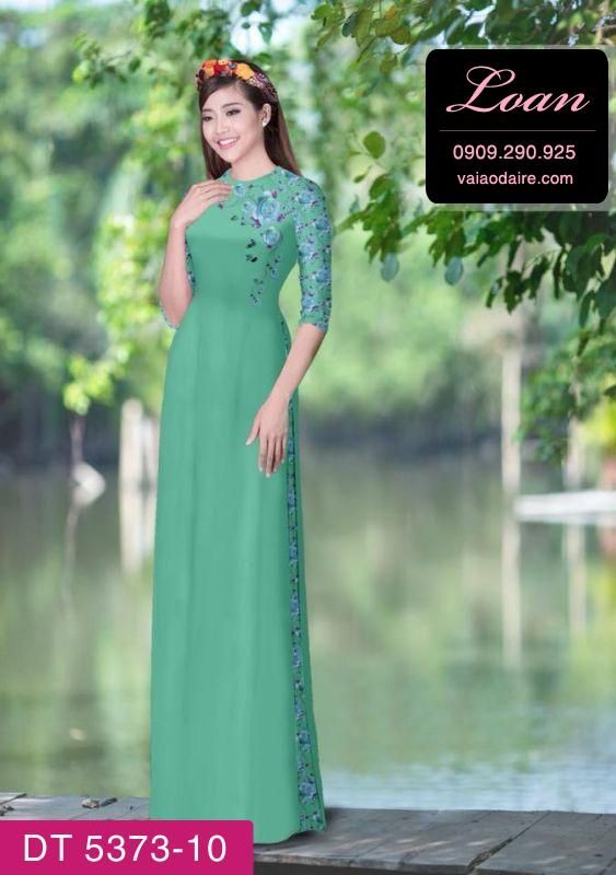 Vải áo dài hoa Hồng