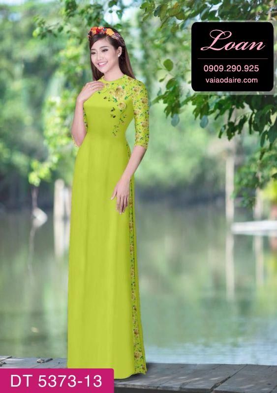 Vải áo dài hoa Hồng