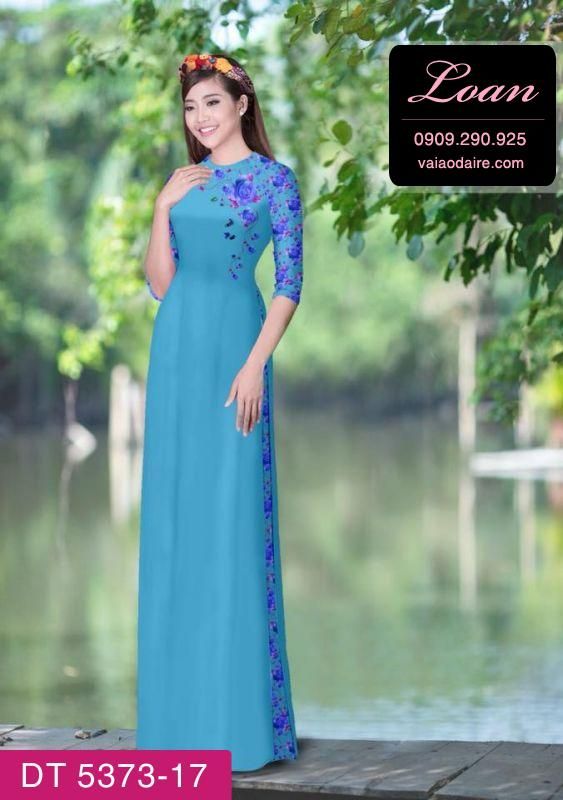 Vải áo dài hoa Hồng