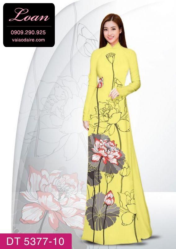 Vải áo dài hoa Sen