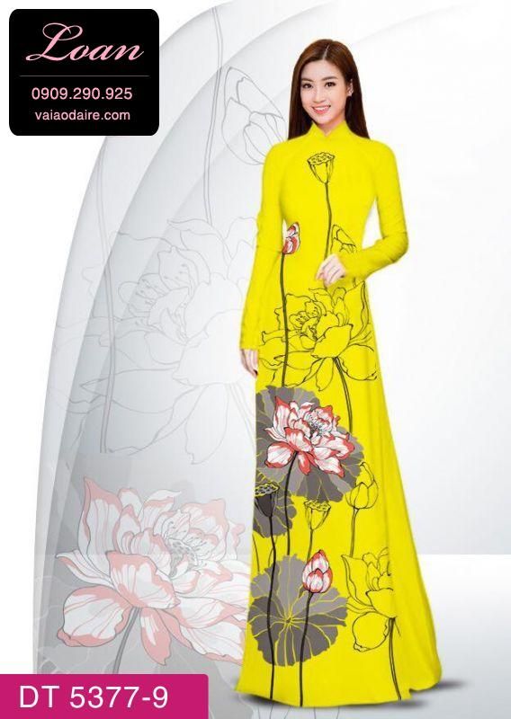 Vải áo dài hoa Sen