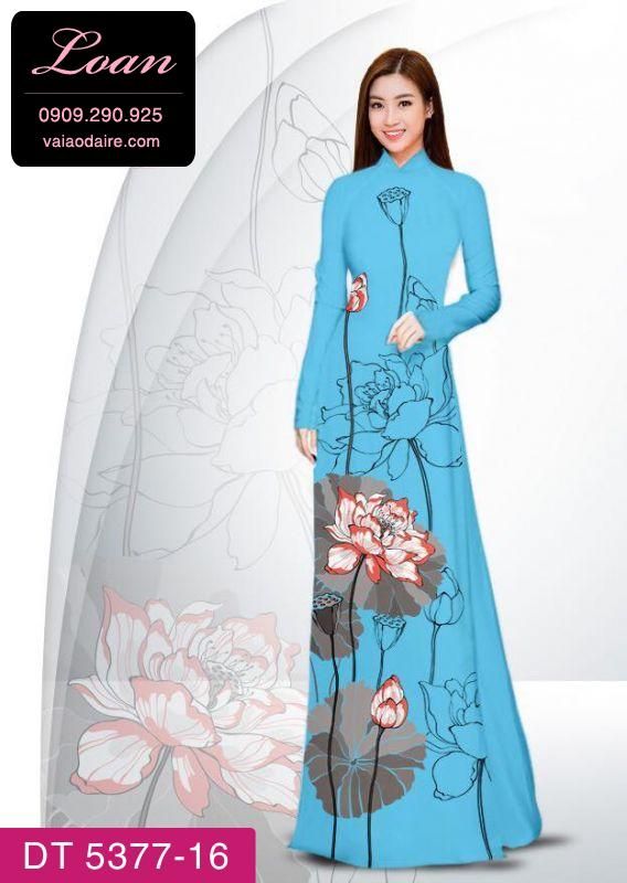 Vải áo dài hoa Sen