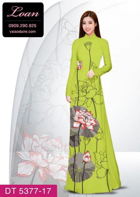 Vải áo dài hoa Sen
