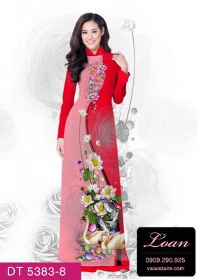 Vải áo dài hoa dây-DT 5383