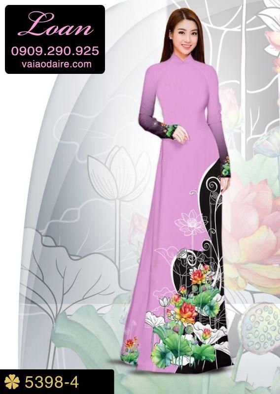 Vải áo dài hoa Sen