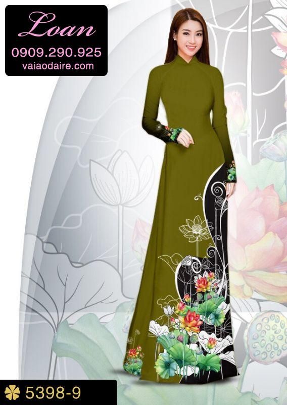 Vải áo dài hoa Sen
