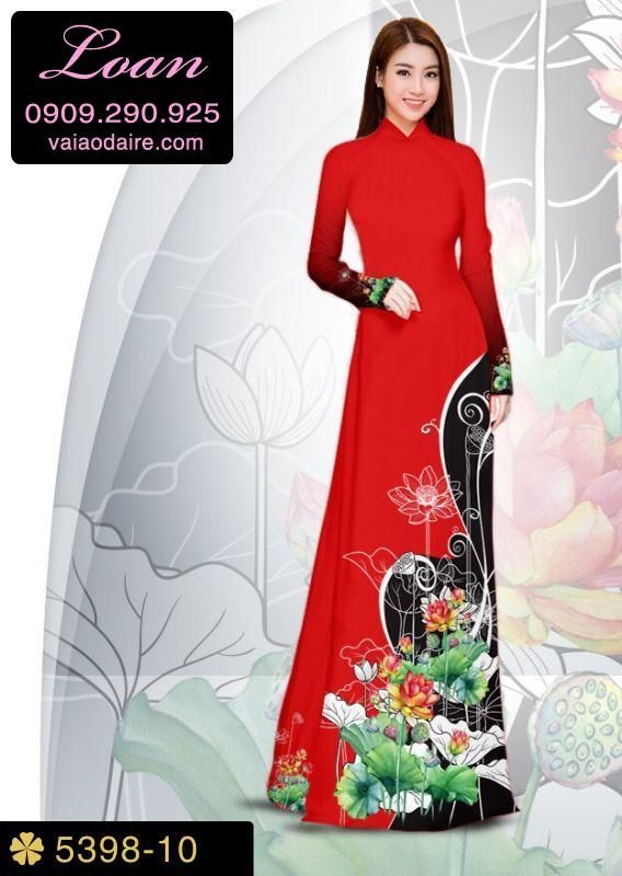 Vải áo dài hoa Sen