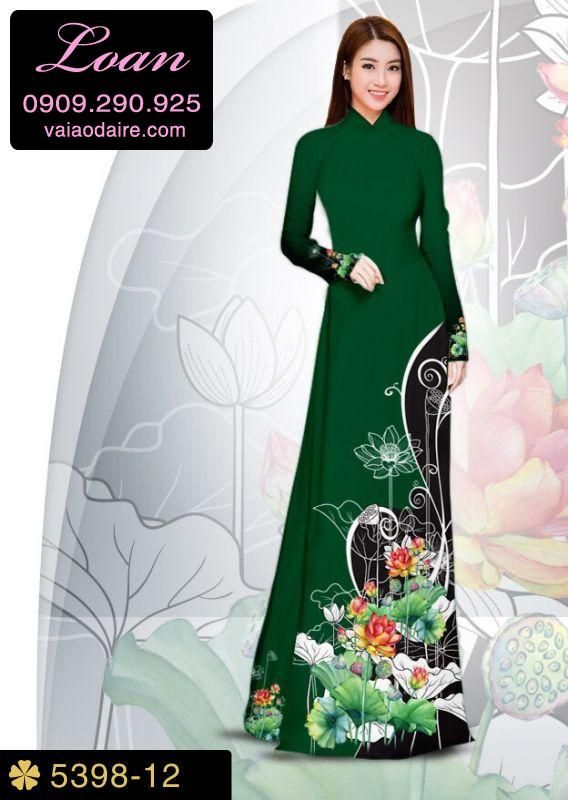 Vải áo dài hoa Sen