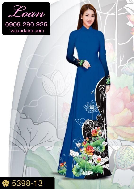 Vải áo dài hoa Sen