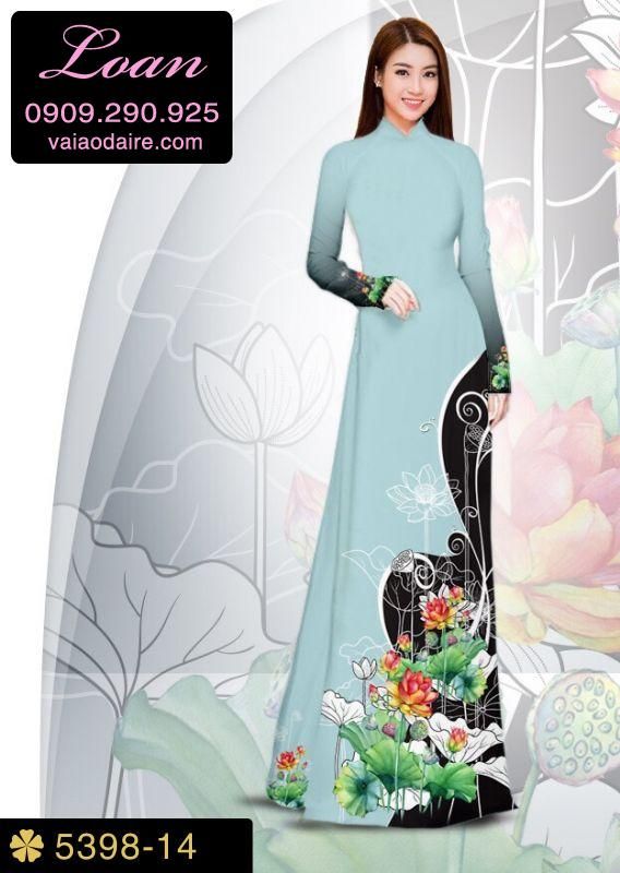 Vải áo dài hoa Sen