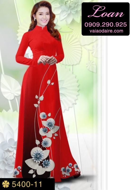 Vải áo dài hoa dây