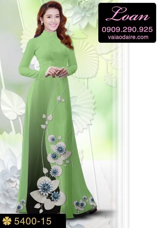 Vải áo dài hoa dây