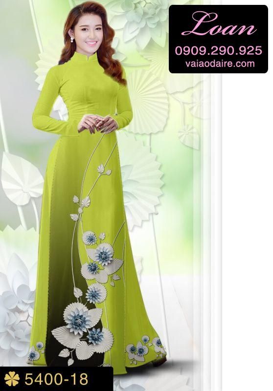 Vải áo dài hoa dây