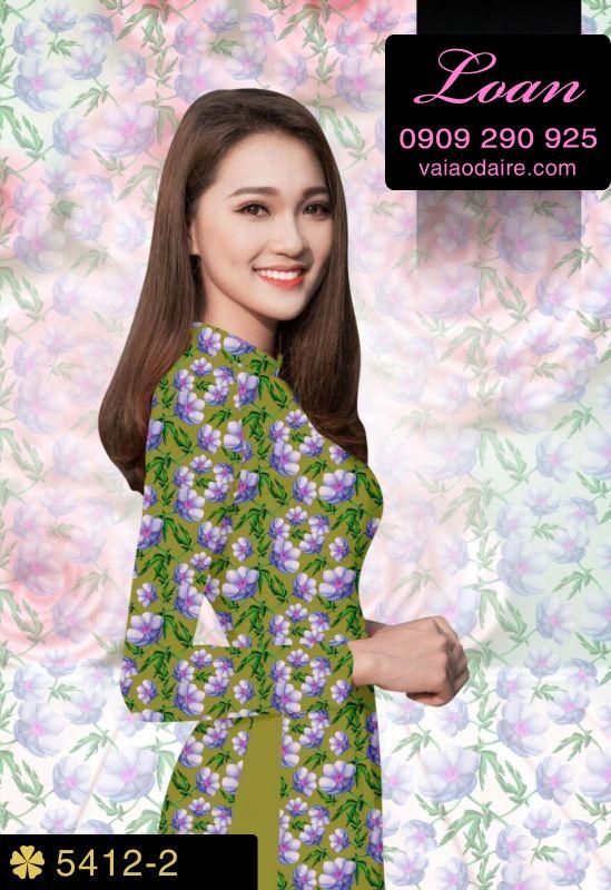 Vải áo dài hoa nhí