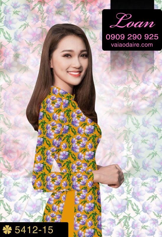 Vải áo dài hoa nhí
