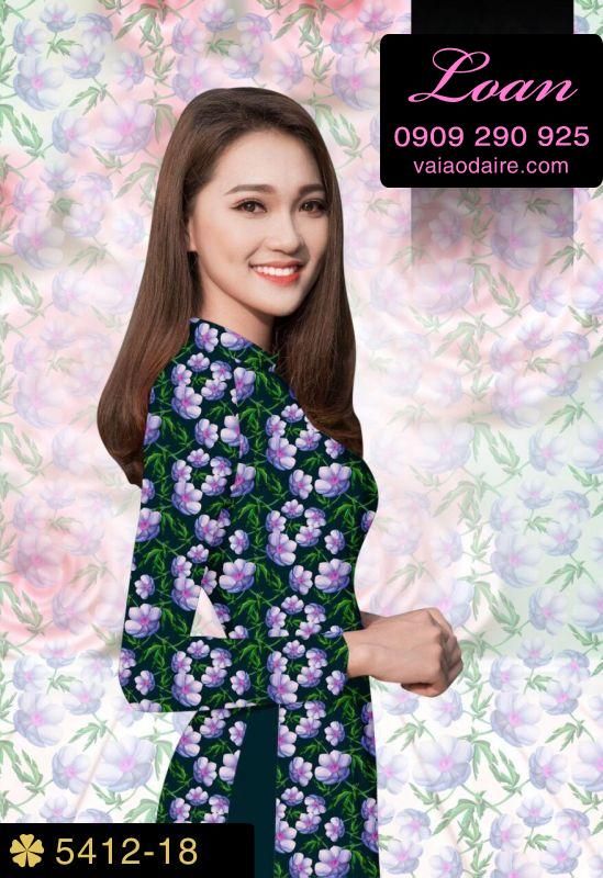 Vải áo dài hoa nhí