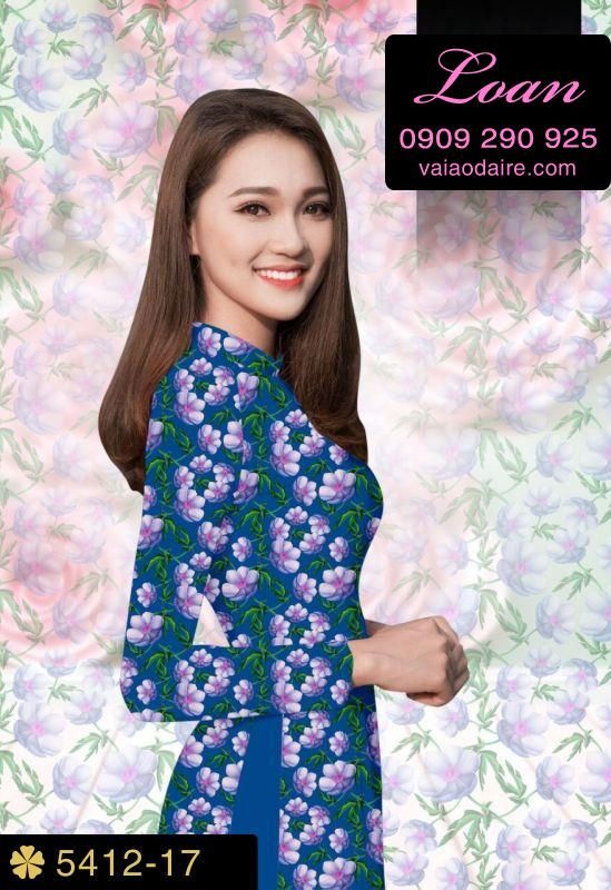 Vải áo dài hoa nhí