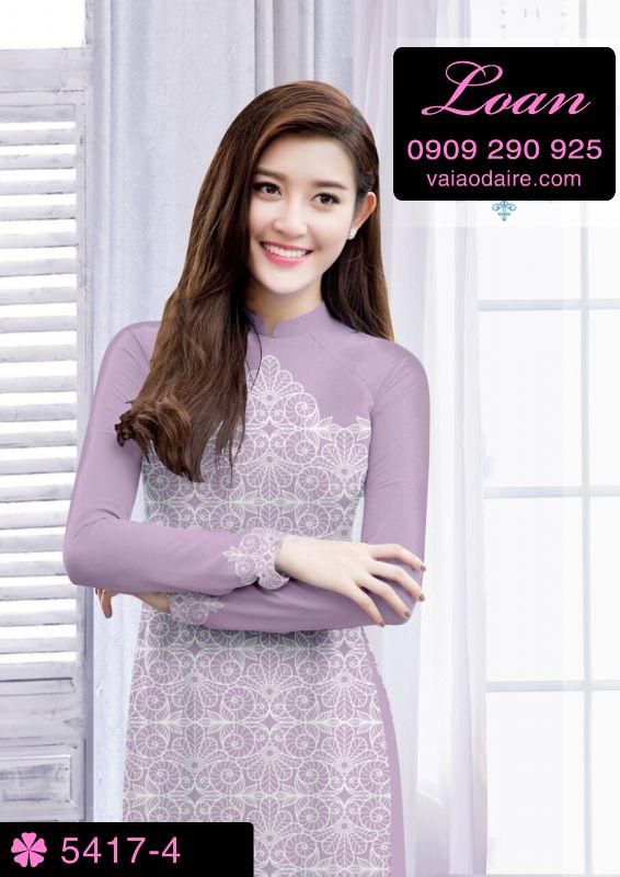Vải áo dài hoa văn toàn thân