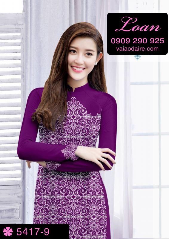 Vải áo dài hoa văn toàn thân