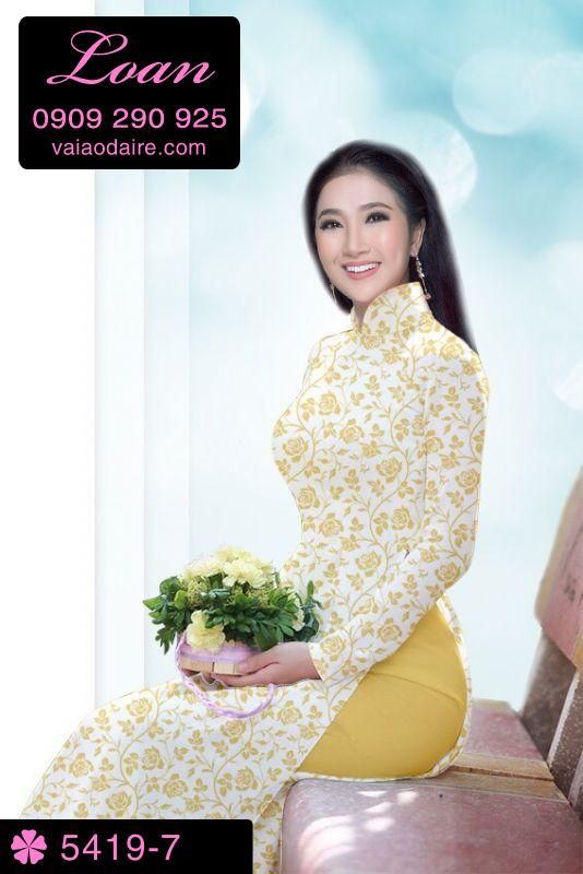 Vải áo dài hoa nhí