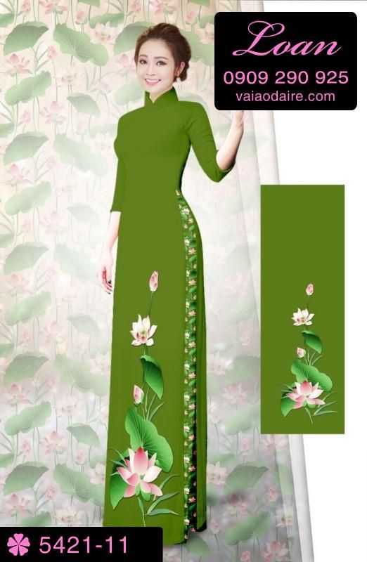 Vải áo dài hoa Sen