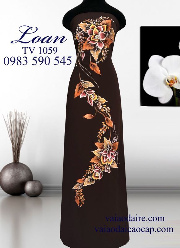 Vải áo dài vẽ kim tuyến