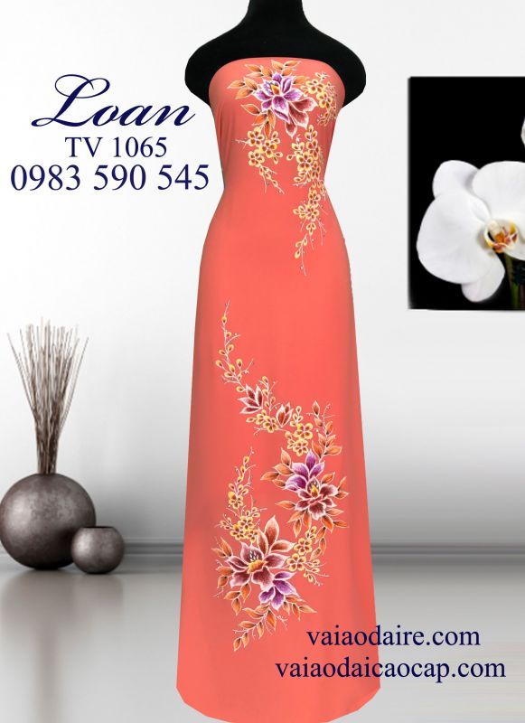 Vải áo dài vẽ kim tuyến