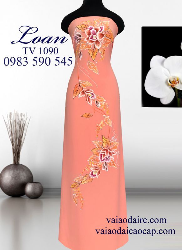 Vải áo dài vẽ kim tuyến