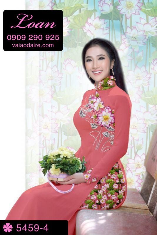 Vải áo dài hoa Sen