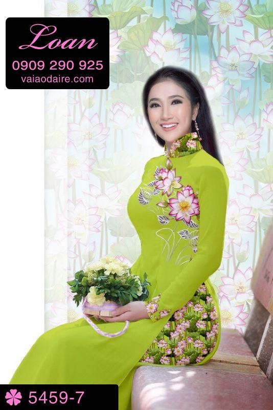 Vải áo dài hoa Sen