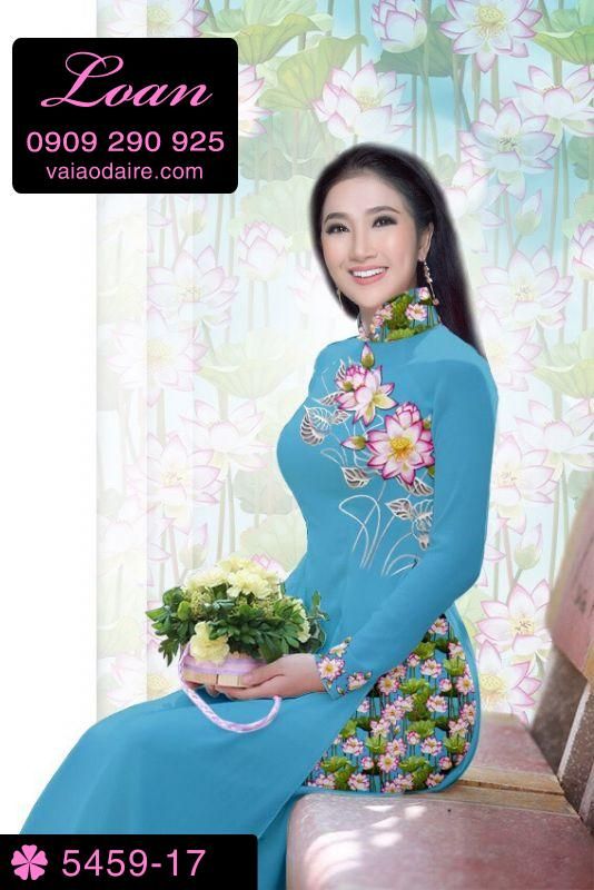 Vải áo dài hoa Sen
